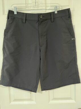 Under Armour Men’s Athletic/Golf Shorts, Black, Flat Front